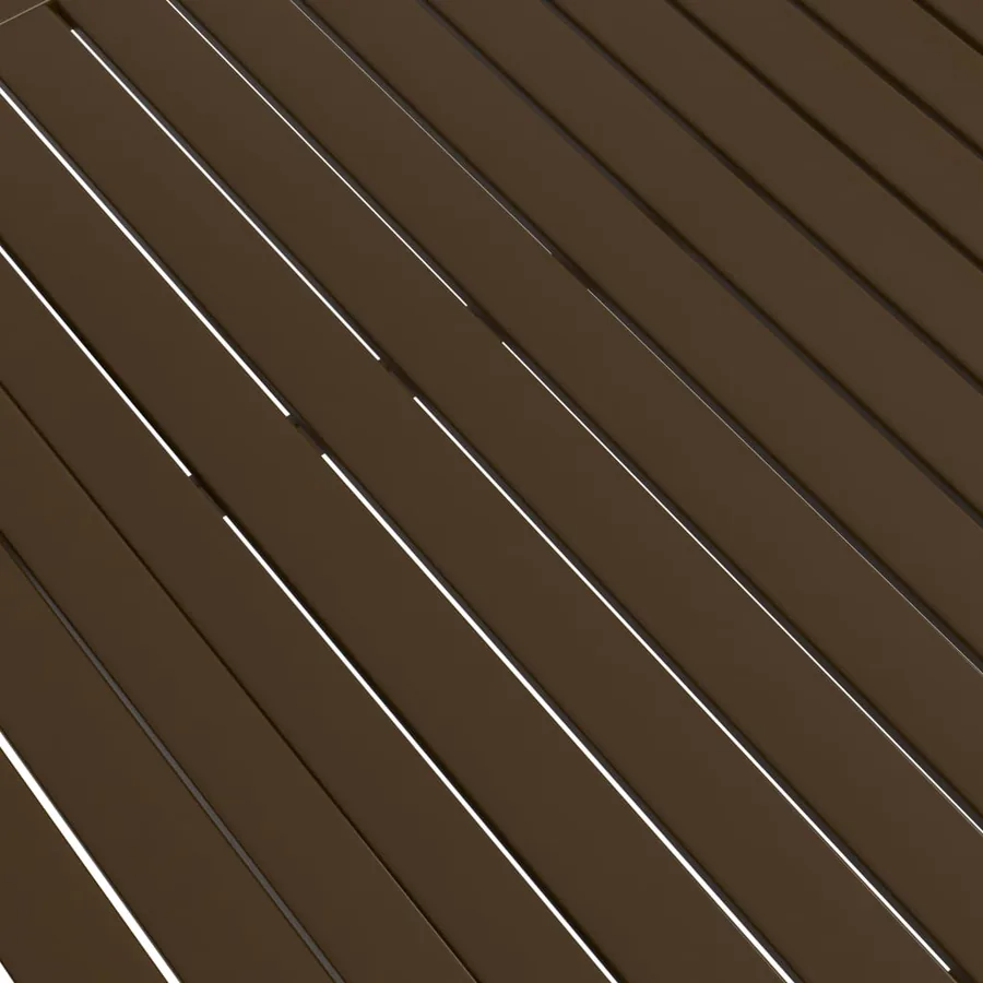 Table de jardin Marron 140x80x72 cm Acier - 5