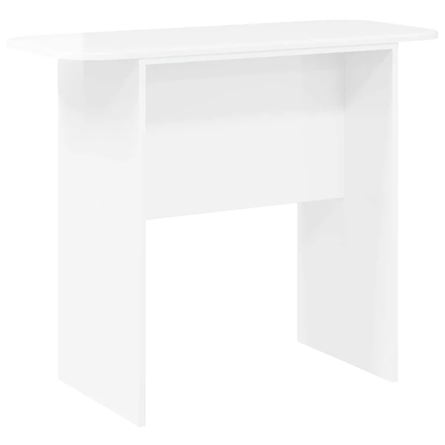 Table console Blanc brillant 93 x 40 x 75 cm Bois d'ingénierie - 2