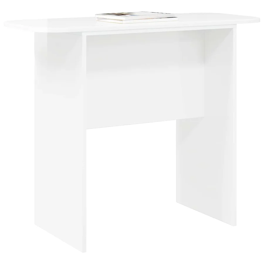 Table console Blanc brillant 93 x 40 x 75 cm Bois d'ingénierie - 3