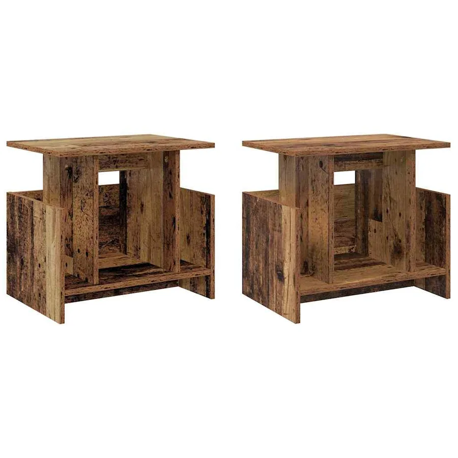 Meuble TV 2 pcs Bois ancien 50 x 35 x 45 cm Bois d'ingénierie - 2