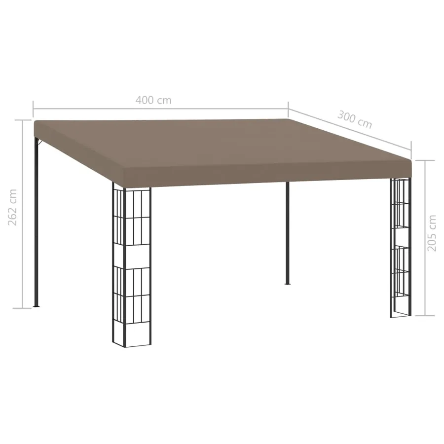 Belvédère mural 4x3 m Taupe Tissu - 5