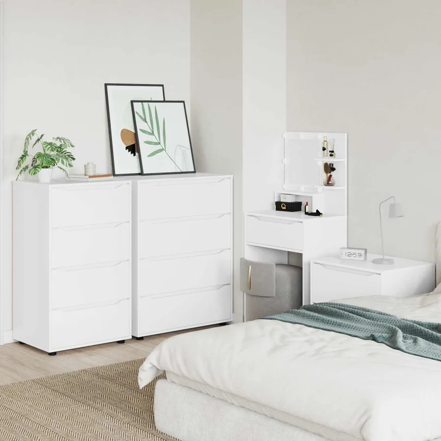 Armoires de rangement Blanc 60 x 48 x 105 cm Bois d'ingénierie - 4