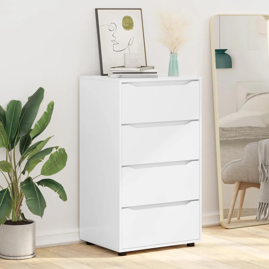 Armoires de rangement Blanc 60 x 48 x 105 cm Bois d'ingénierie - 6