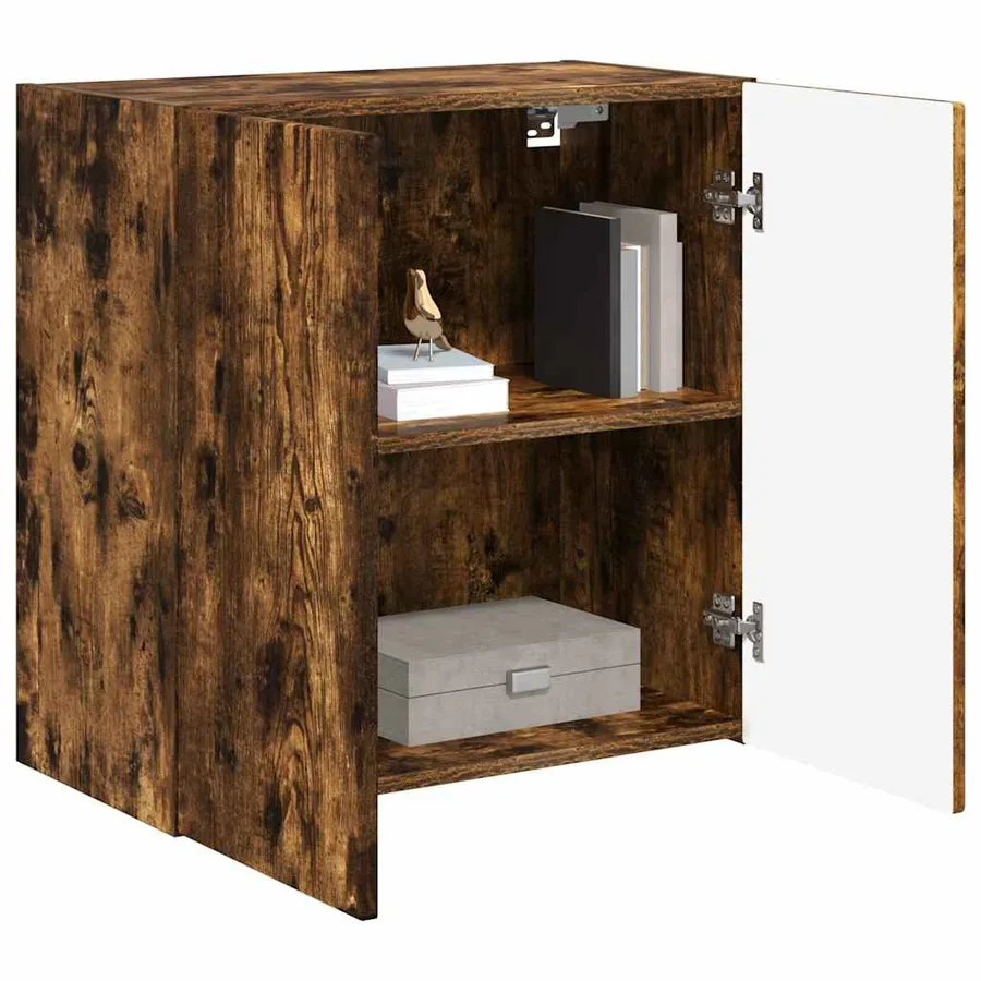 Meuble TV mural Chêne fumé 59,5 x 31 x 60 cm Bois d'ingénierie - 3