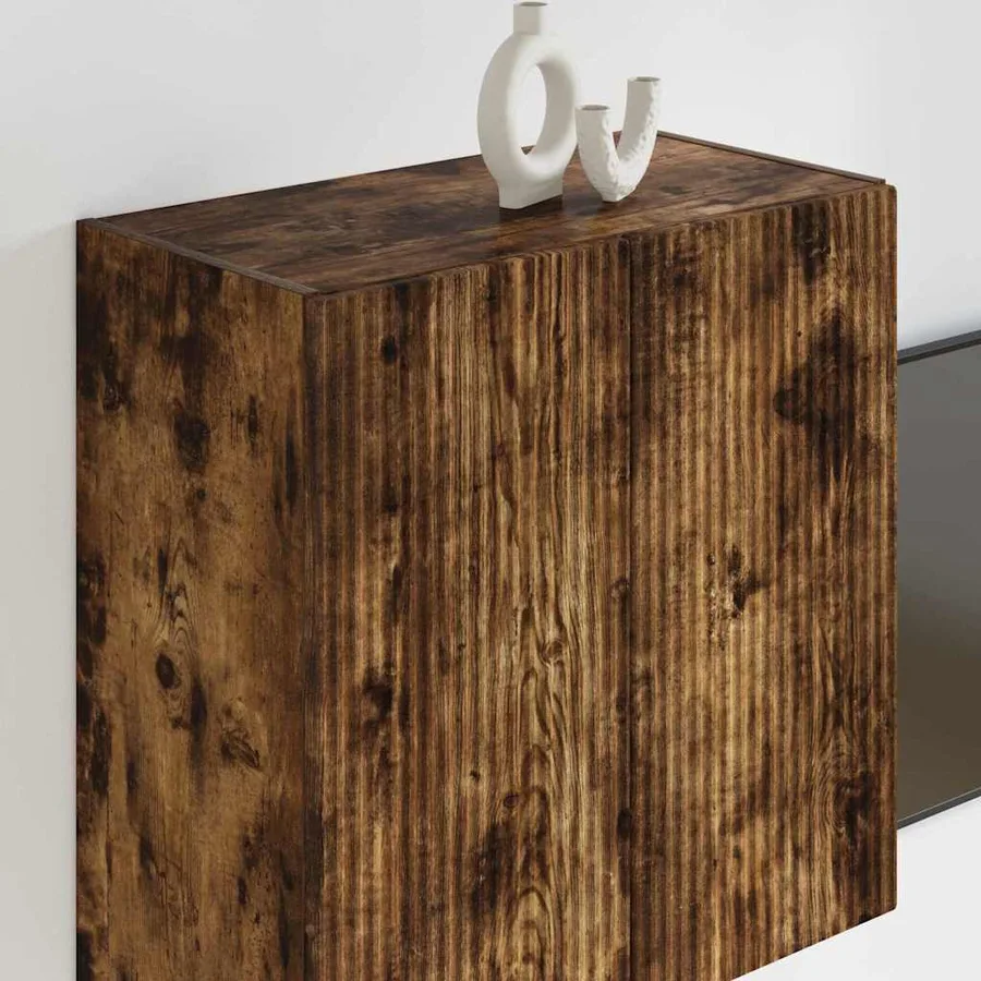 Meuble TV mural Chêne fumé 59,5 x 31 x 60 cm Bois d'ingénierie - 4