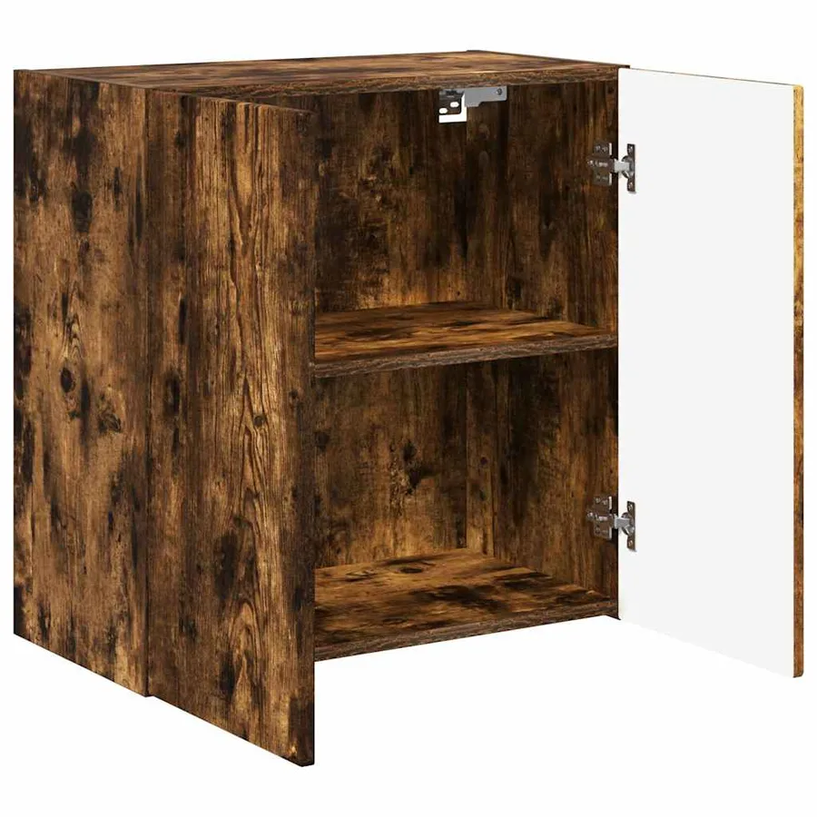 Meuble TV mural Chêne fumé 59,5 x 31 x 60 cm Bois d'ingénierie - 5