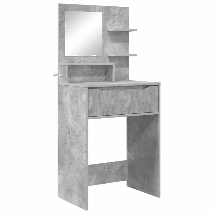 Tables de maquillage pour chambre Gris béton 80 x 39,6 x 135 cm - 2