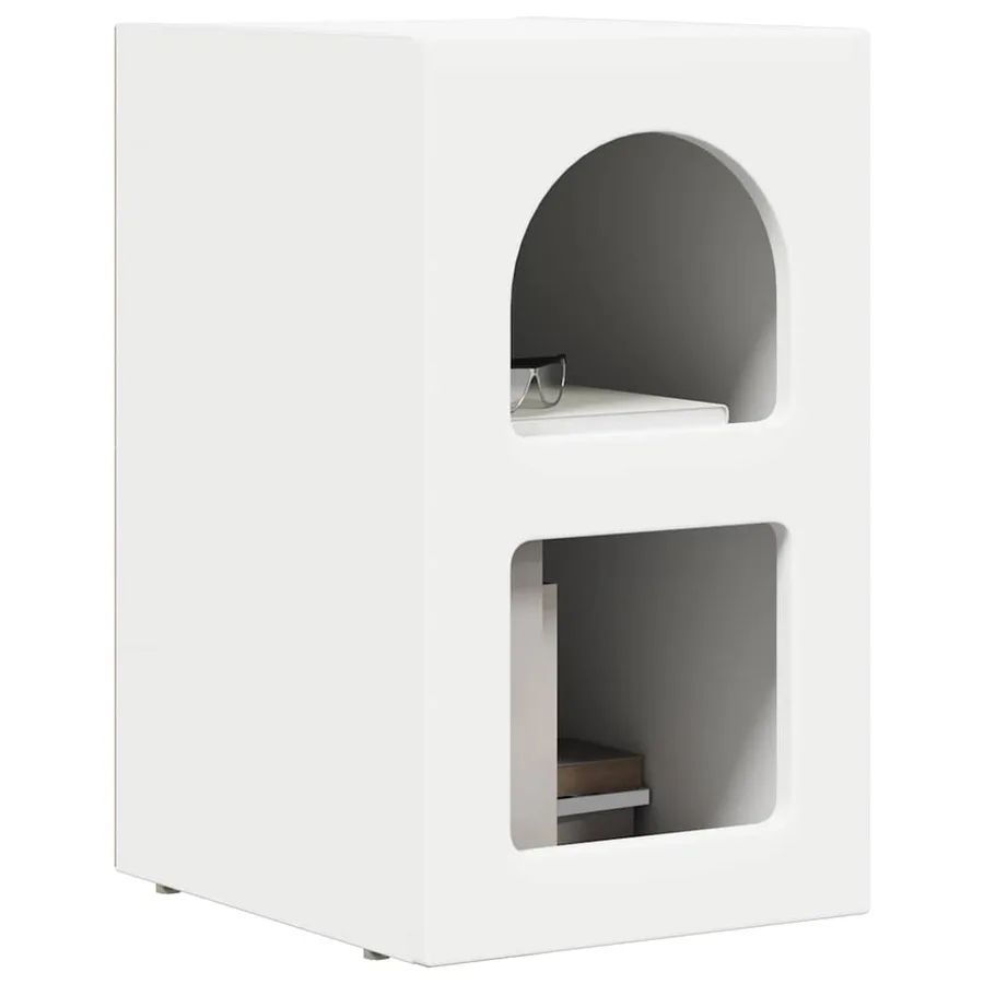Table de chevet ELST 2 pc Blanc 29,5 x 33,5 x 50 cm - 3