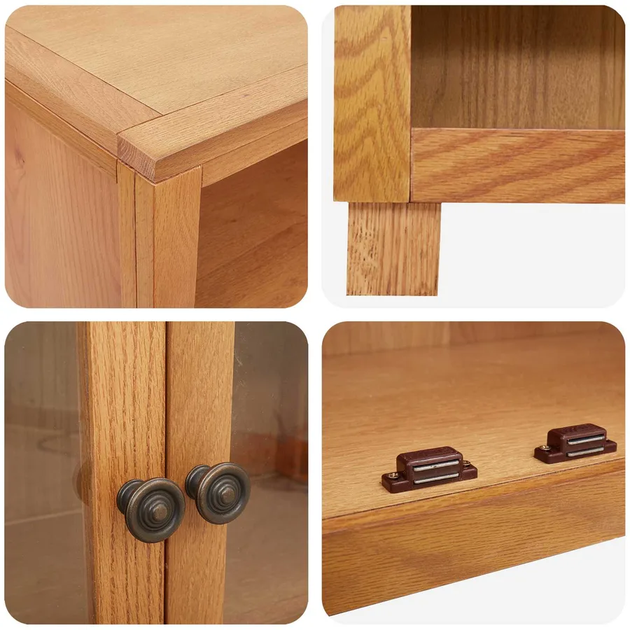 Ensemble de meubles de rangement 2 pc Naturel 80 x 35 x 185 cm - 10