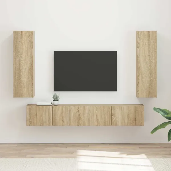 Ensemble meuble TV 3 pcs Chêne Sonoma Bois d'ingénierie
