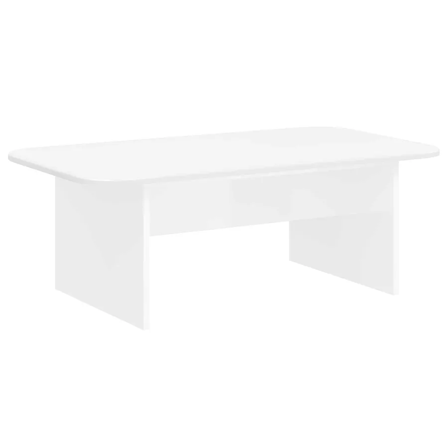 Table basse Blanc 93 x 53 x 33 cm Bois d'ingénierie - 2