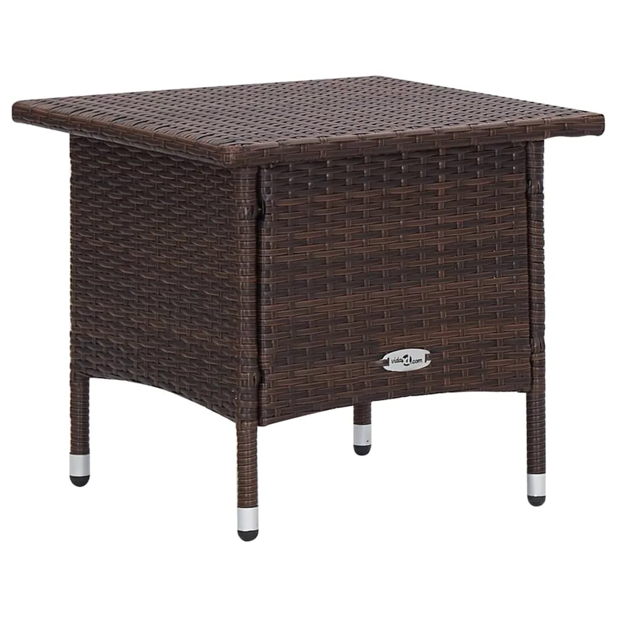 Salon de jardin 2 pcs avec coussins Résine tressée Marron - 9