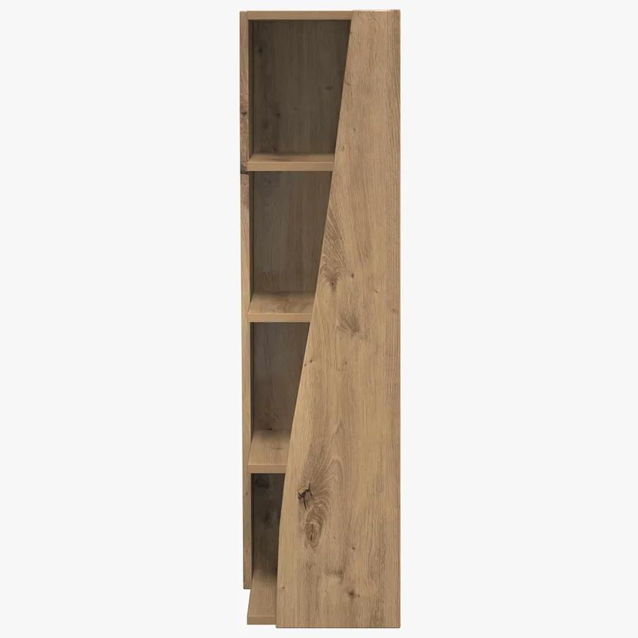 Meuble d'angle 27,5x27x102cm Bois d'ingénierie Chêne artisanal - 5