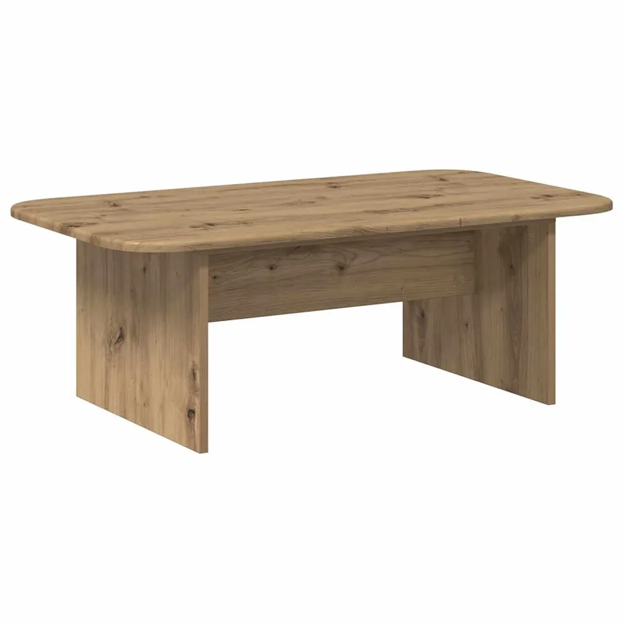 Table basse Chêne artisanal 93 x 53 x 33 cm Bois d'ingénierie - 7
