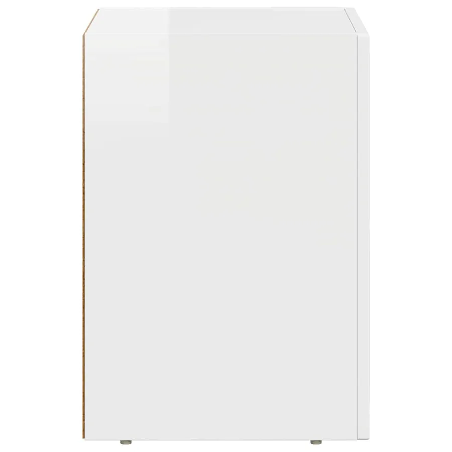 Table de chevet ELST 2 pc Blanc brillant 29,5 x 33,5 x 50 cm - 7