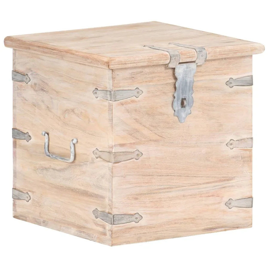 Coffre 40x40x40 cm Bois d'acacia solide - 11
