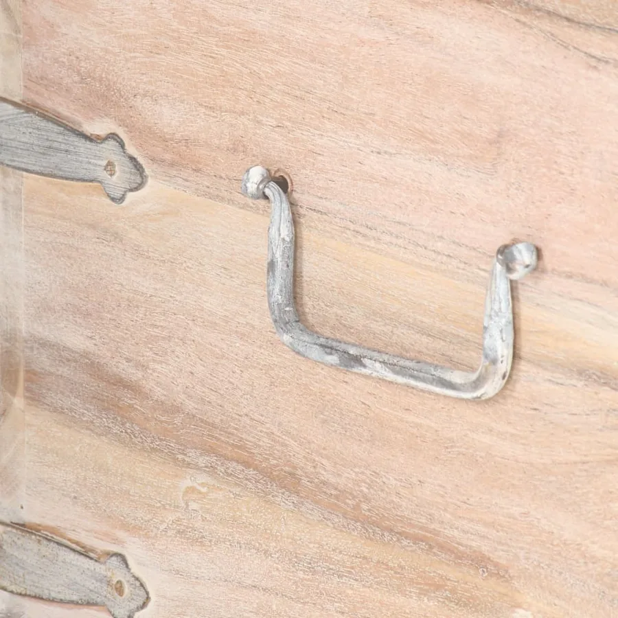 Coffre 40x40x40 cm Bois d'acacia solide - 7