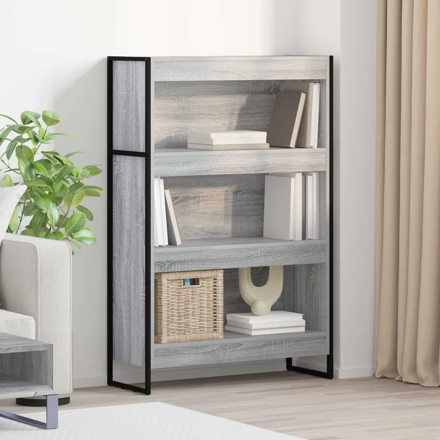 Bibliothèque Gris Sonoma 80 x 30 x 121 cm Bois d'ingénierie