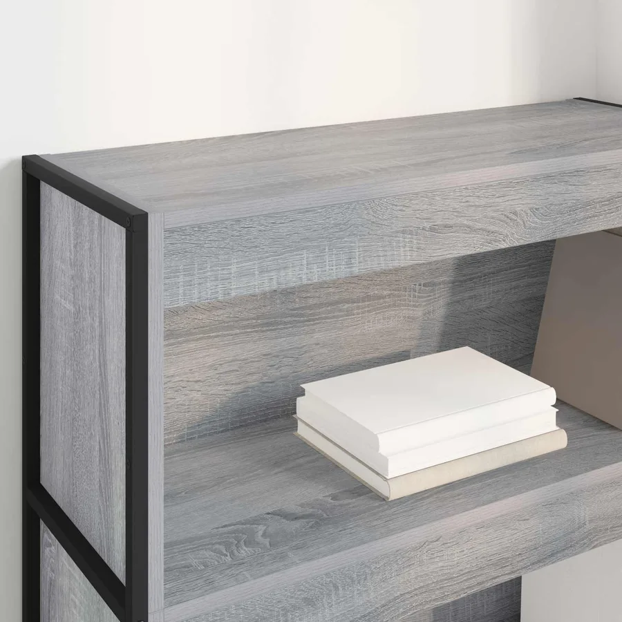 Bibliothèque Gris Sonoma 80 x 30 x 121 cm Bois d'ingénierie - 4
