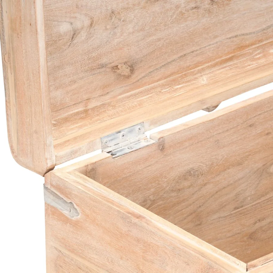 Coffre de rangement 90x40x40 cm bois d'acacia solide - 6