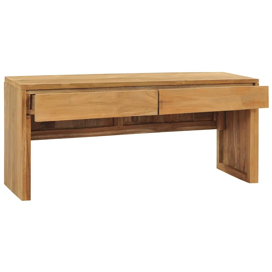 Meuble TV 100x35x45 cm Bois de teck massif - 2