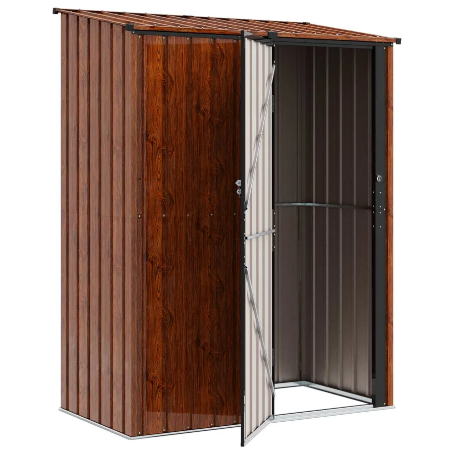 Cabanons de jardin Marron 153,5 x 86 x 200 cm Métал - 5