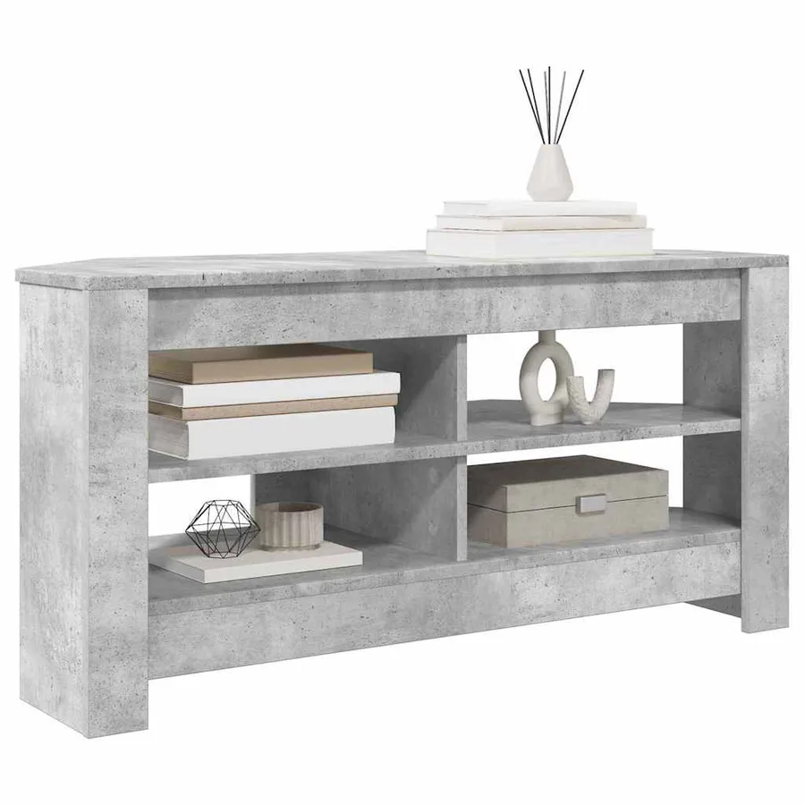 MeubleTVd'Angle Gris béton 102 x 40,5 x 45 cm Bois d'ingénierie - 3