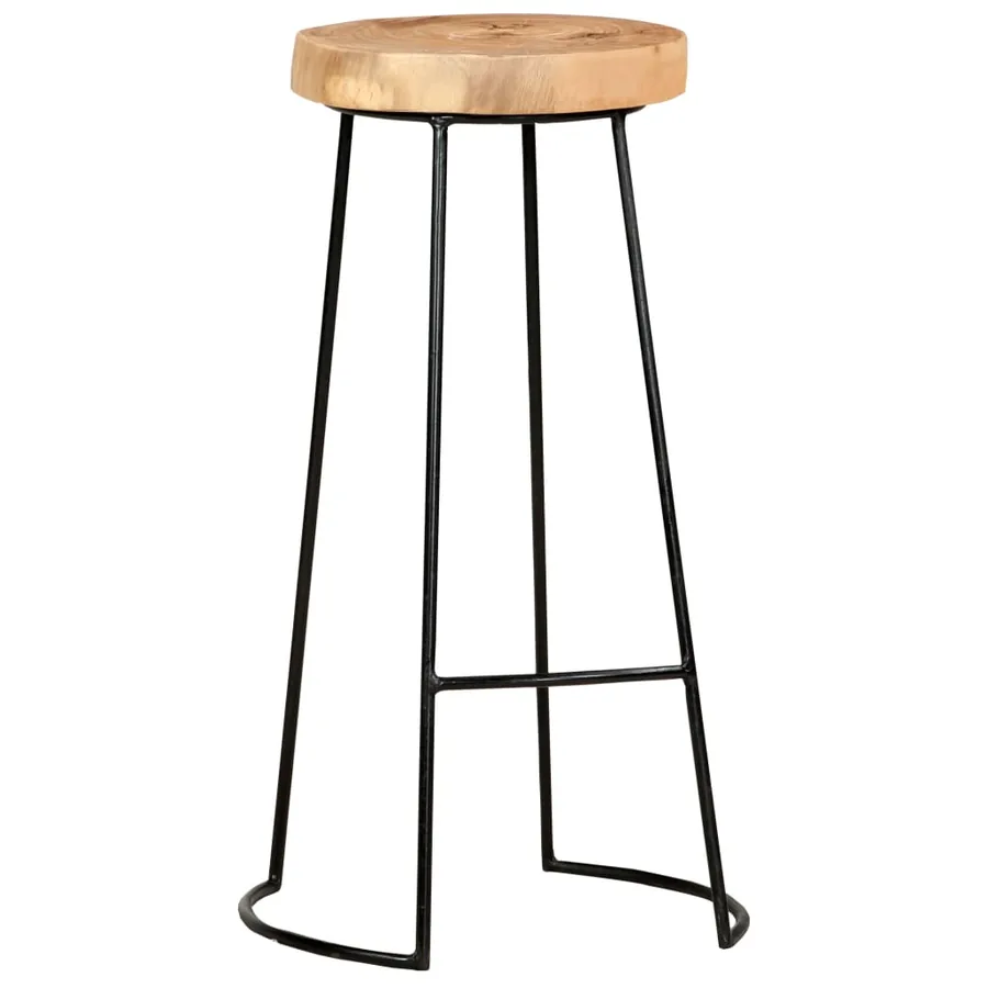 Tabourets de bar lot de 2 bois d'acacia massif - 12