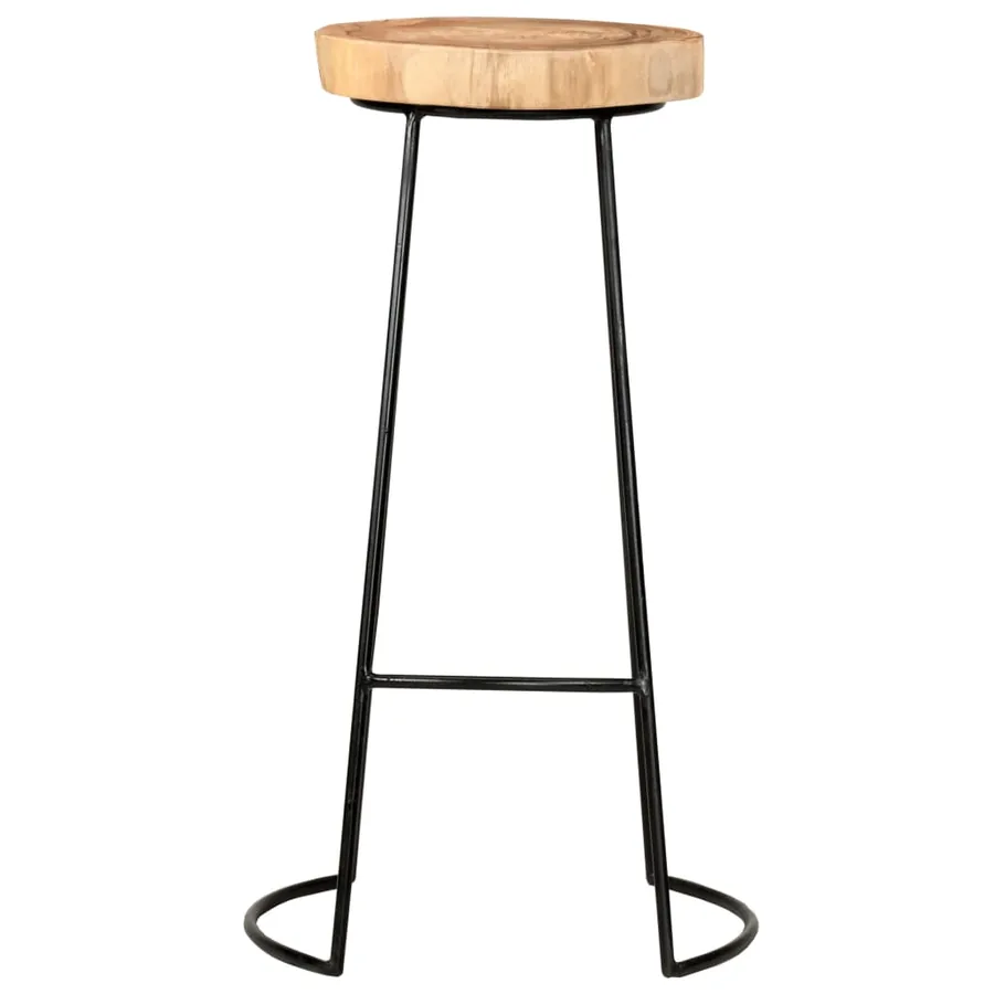 Tabourets de bar lot de 2 bois d'acacia massif - 3