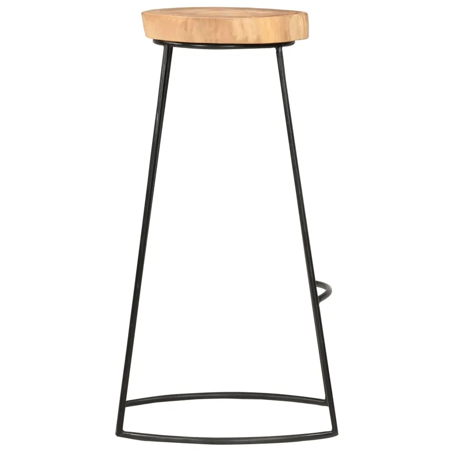 Tabourets de bar lot de 2 bois d'acacia massif - 4