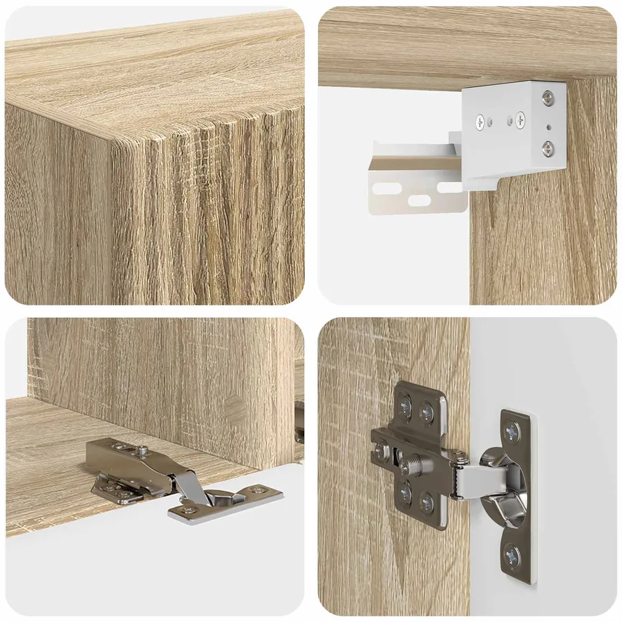 Ensemble meuble TV 4 pcs Chêne Sonoma Bois d'ingénierie - 11