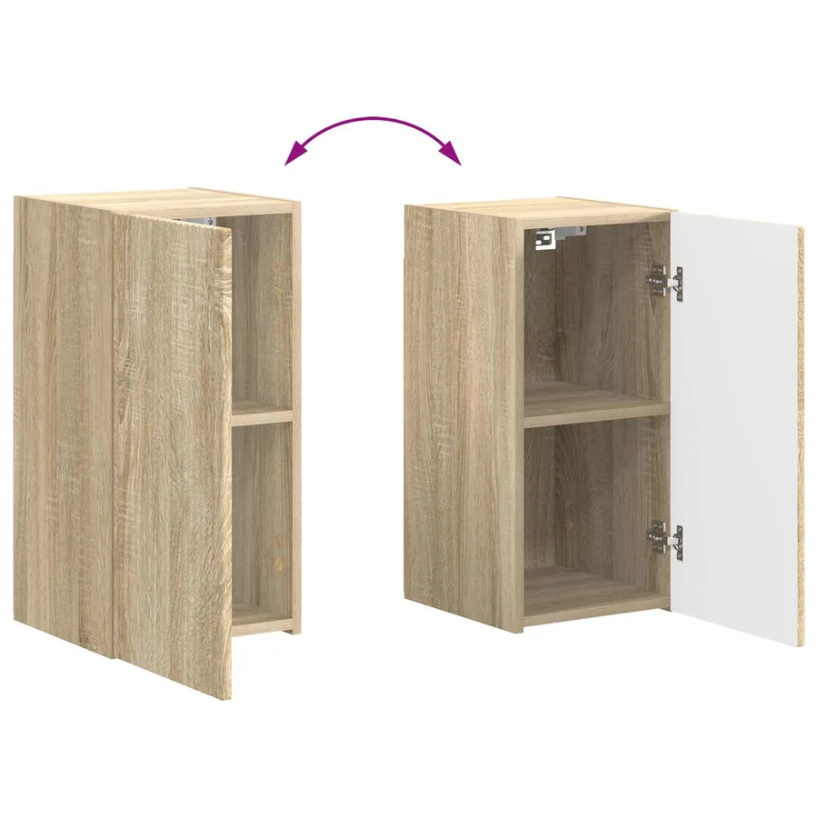 Ensemble meuble TV 4 pcs Chêne Sonoma Bois d'ingénierie - 14