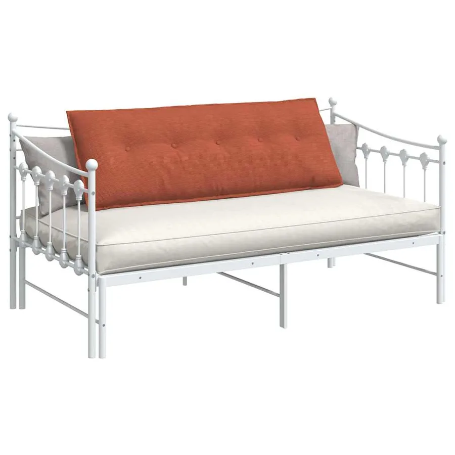 Coussin de Dos Rouge orange 140 x 50 cm Tissu en velours côtelé - 3