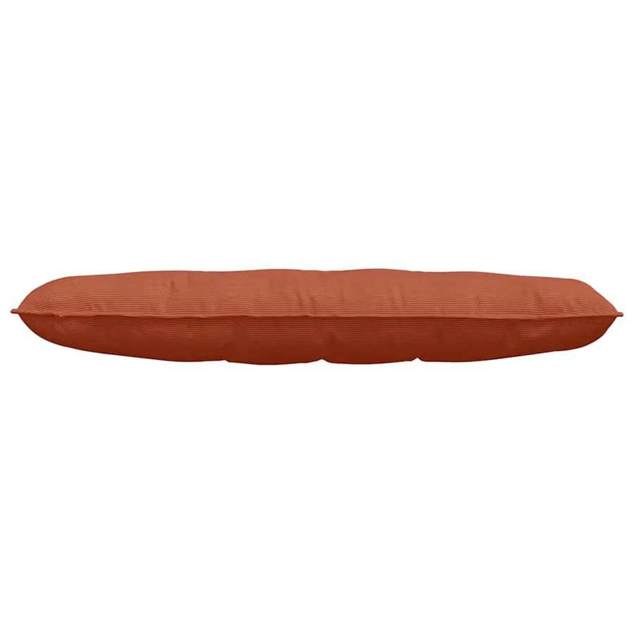 Coussin de Dos Rouge orange 140 x 50 cm Tissu en velours côtelé - 5