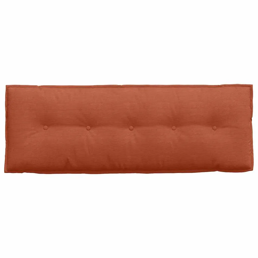 Coussin de Dos Rouge orange 140 x 50 cm Tissu en velours côtelé - 6