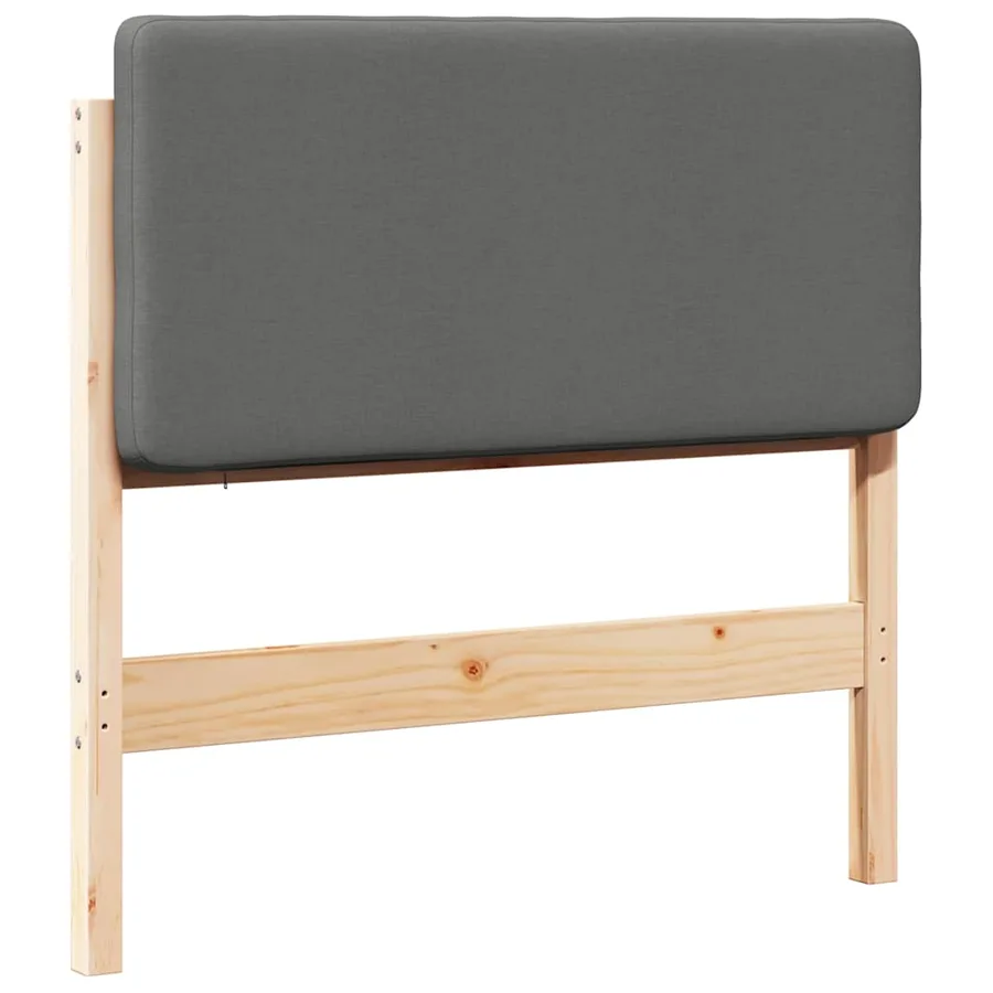 Tête de lit capitonnée Marron et gris clair 100 cm Pin massif - 2