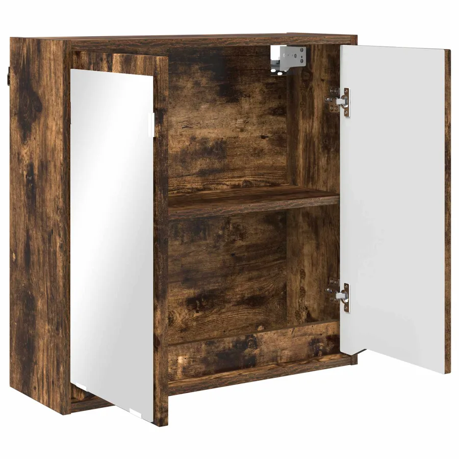 Armoire Miroir de Salle de Bain Chêne fumé 60 x 20 x 60 cm - 5