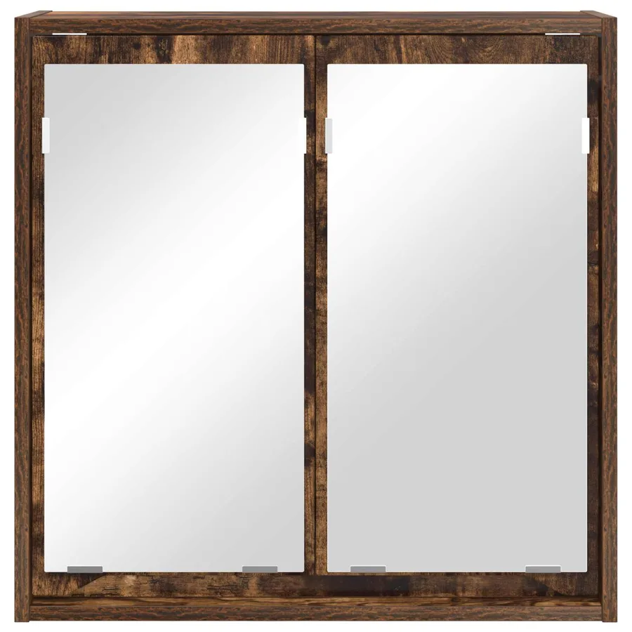 Armoire Miroir de Salle de Bain Chêne fumé 60 x 20 x 60 cm - 6