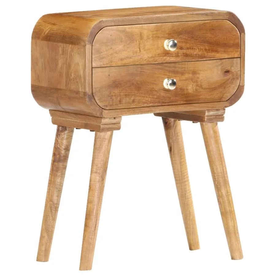 Table de chevet 43 x 30 x 58 cm Bois de manguier massif - 10