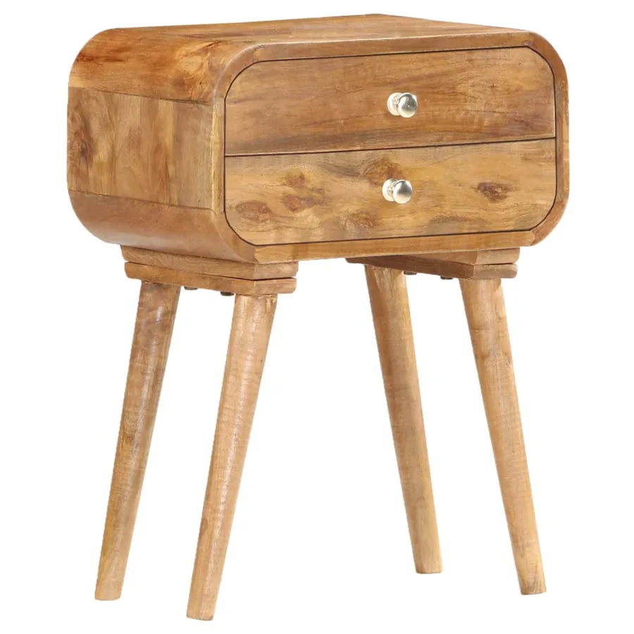 Table de chevet 43 x 30 x 58 cm Bois de manguier massif - 7