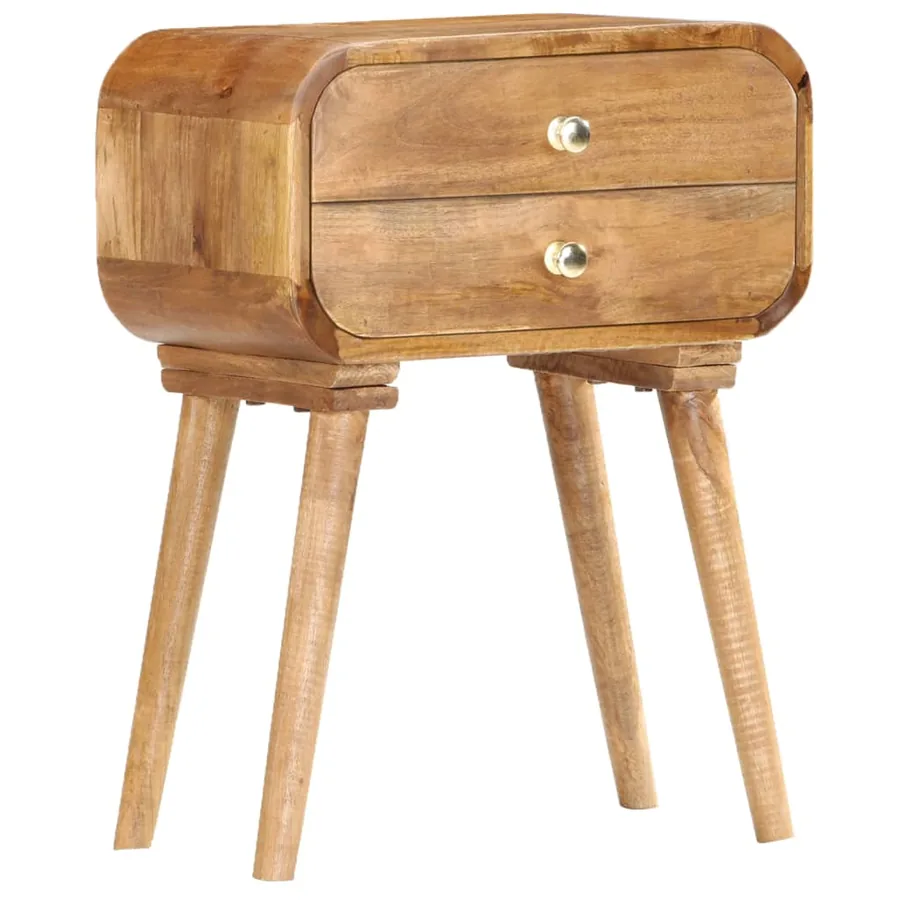 Table de chevet 43 x 30 x 58 cm Bois de manguier massif - 8