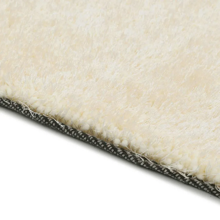 Tapis d'aire shag Crème 120 x 160 cm Polyéthylène - 2