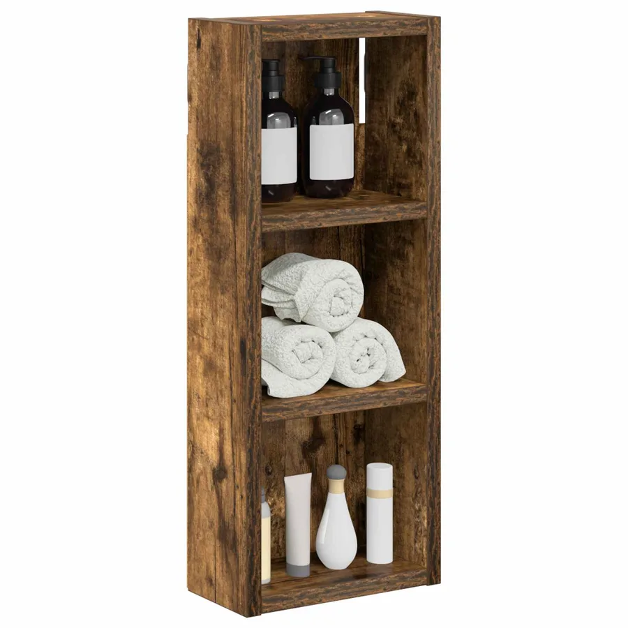 Armoire murale de salle de bain Chêne Fumé 20 x 10 x 50 cm - 3