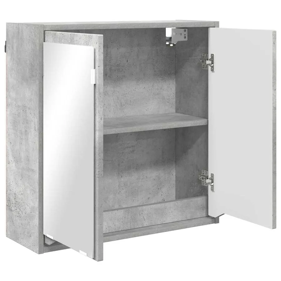 Armoire Miroir de Salle de Bain Gris béton 60 x 20 x 60 cm - 5