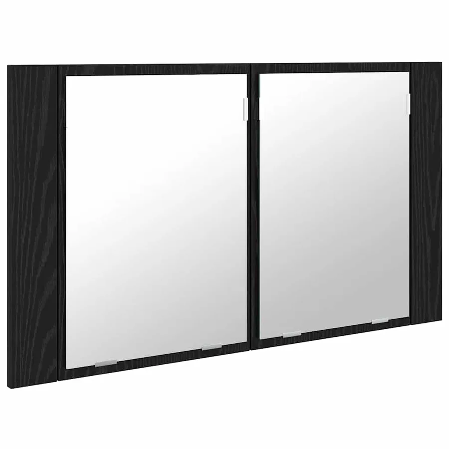 Armoire Miroir de Salle de Bain Chêne noir 80 x 12 x 45 cm - 6