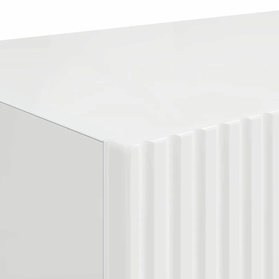 Meuble TV mural Montage mural Blanc Brillant 60 x 31 x 29,5 cm - 9