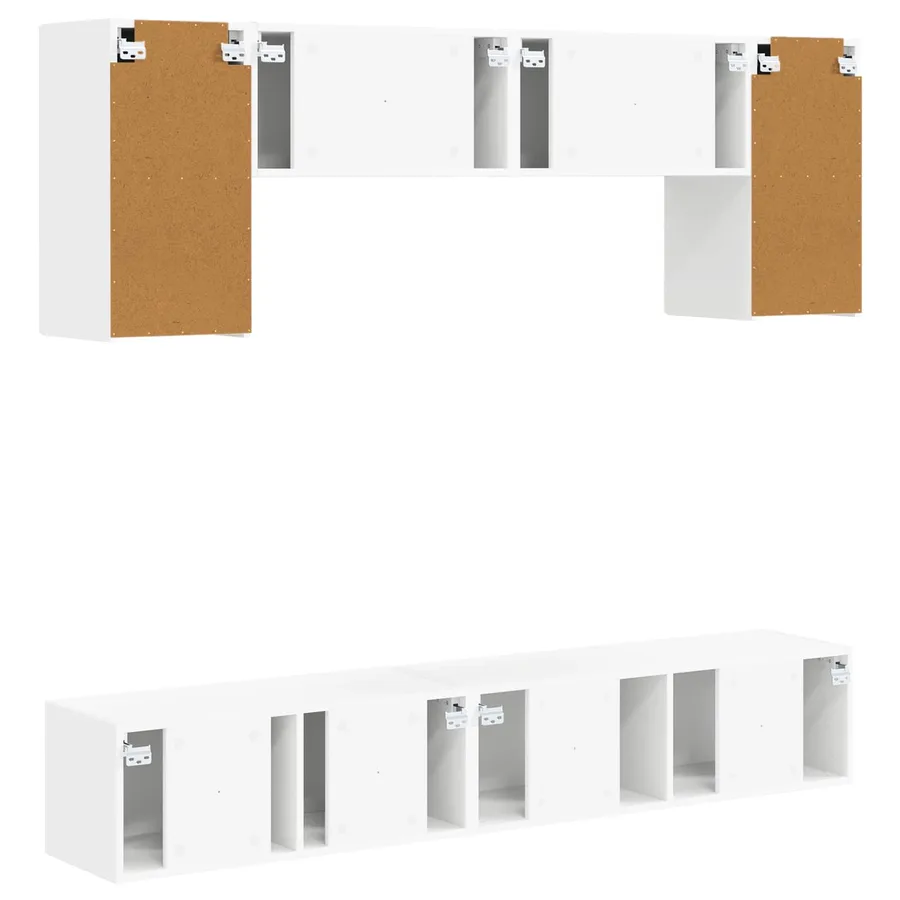 Ensemble meuble TV 4 pcs Blanc brillant Bois d'ingénierie - 10