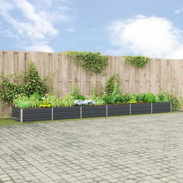 Jardinière Anthracite 580 x 100 x 45 cm Acier galvanisé