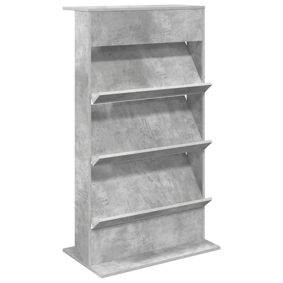 Étagère à magazines avec étagère Gris béton 70 x 41 x 126 cm - 2