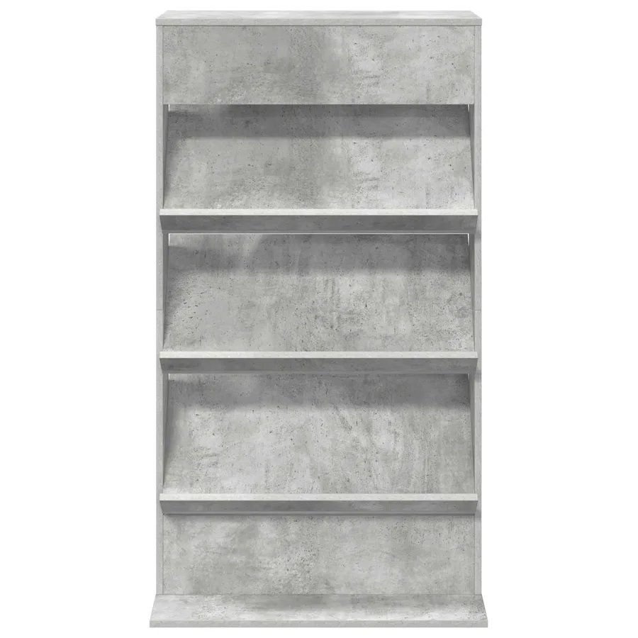 Étagère à magazines avec étagère Gris béton 70 x 41 x 126 cm - 5